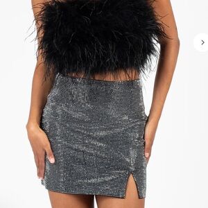Cloud ten rhinestone studded skirt